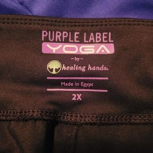 Black Scrub Pants. Purple Label Yoga by Healing Hands.  NWT.